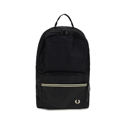 Fred Perry Black Nylon Backpack 1728,72470364320,Backpacks - Bags,Bags,Black,Fred Perry,Men,New with tags