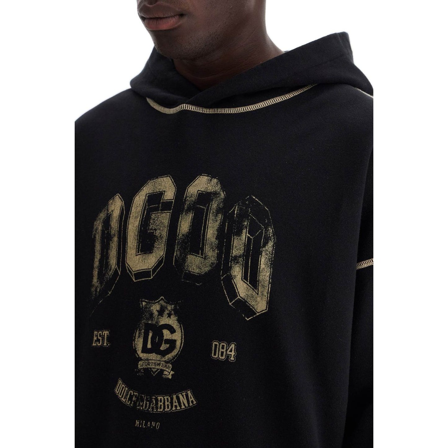 Dolce & Gabbana oversized hoodie with hood and logo print Topwear Dolce & Gabbana