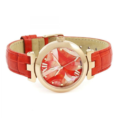 GC Orange Leather Dress Watch