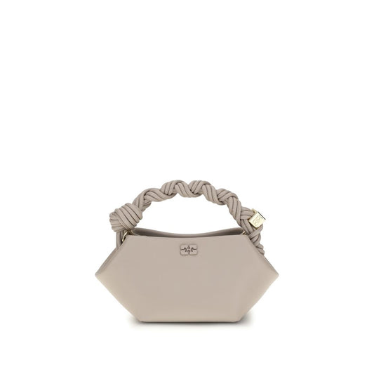 Ganni Gray Recycled Leather Handbag