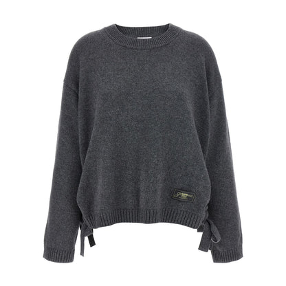 Ganni Gray Wool Cardigan