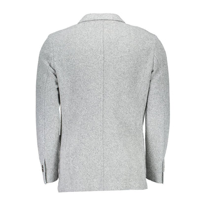 Gant Gray Polyester And Wool Blazer 1728,67400106144,Blazers - Suits & Blazers - Clothing,Clothing,Gant,Gray,IT48 | M,Men,New with tags,Suits & Blazers - Clothing