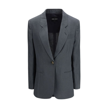 Giorgio Armani Gray Linen Jacket