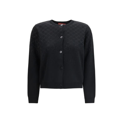 Gucci Black Wool Cardigan 1728,72470364320,Black,Cardigans - Sweaters - Clothing,Clothing,Gucci,M,New with tags,S,Sweaters - Clothing,Women