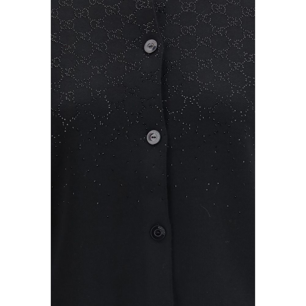Gucci Black Wool Cardigan 1728,72470364320,Black,Cardigans - Sweaters - Clothing,Clothing,Gucci,M,New with tags,S,Sweaters - Clothing,Women