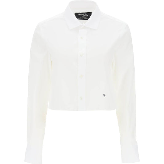 Homme Girls cotton twill cropped shirt Topwear Homme Girls