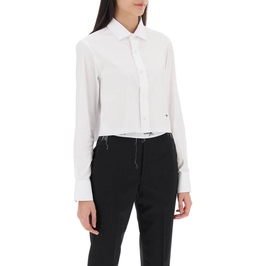 Homme Girls cotton twill cropped shirt Topwear Homme Girls