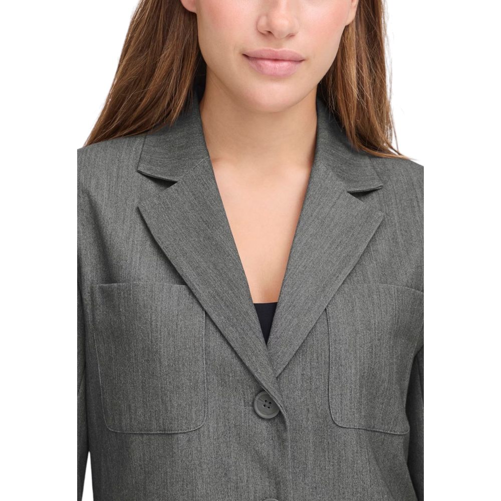 ICHI Gray Polyester Blazer 1728,71956299936,Blazers - Suits & Blazers - Clothing,Clothing,Gray,ICHI,IT36|XXS,IT38|XS,New with tags,Suits & Blazers - Clothing,Women