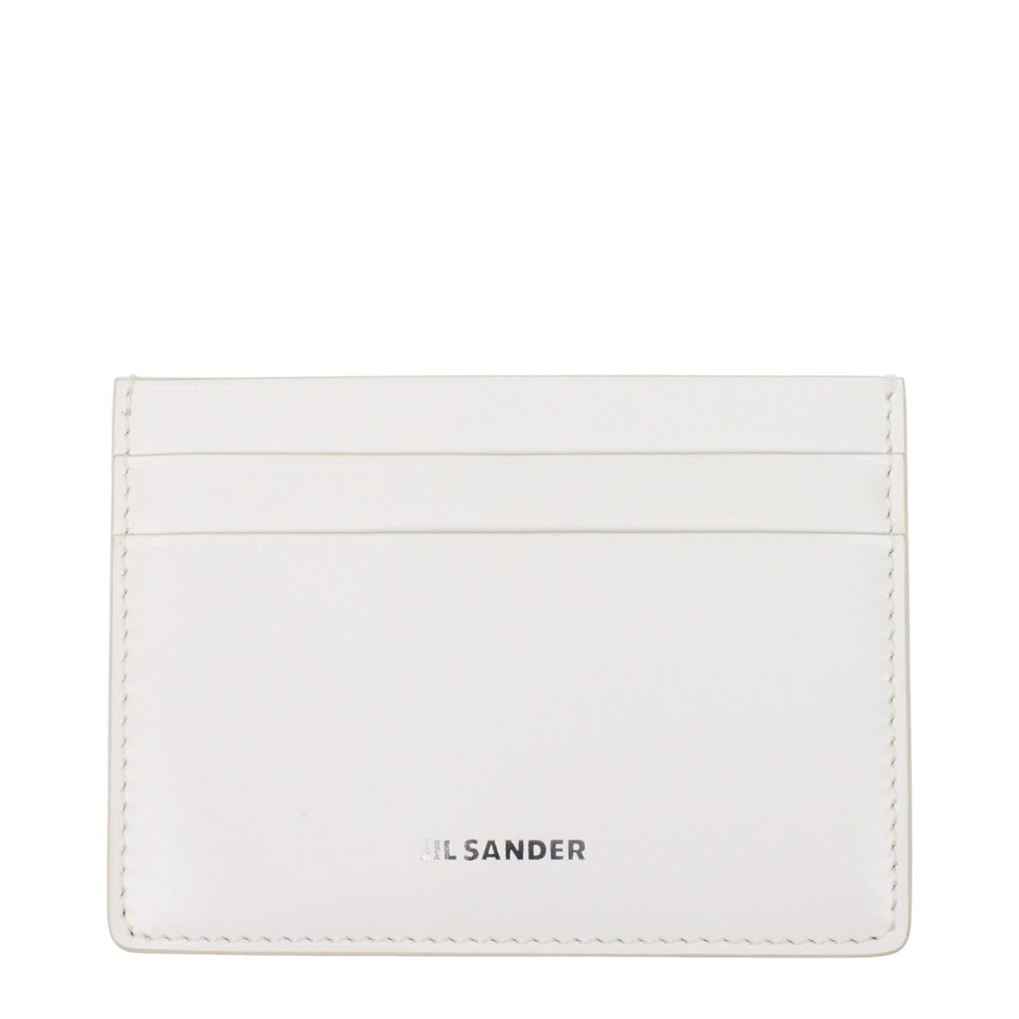 Jil Sander White Leather Cardholder