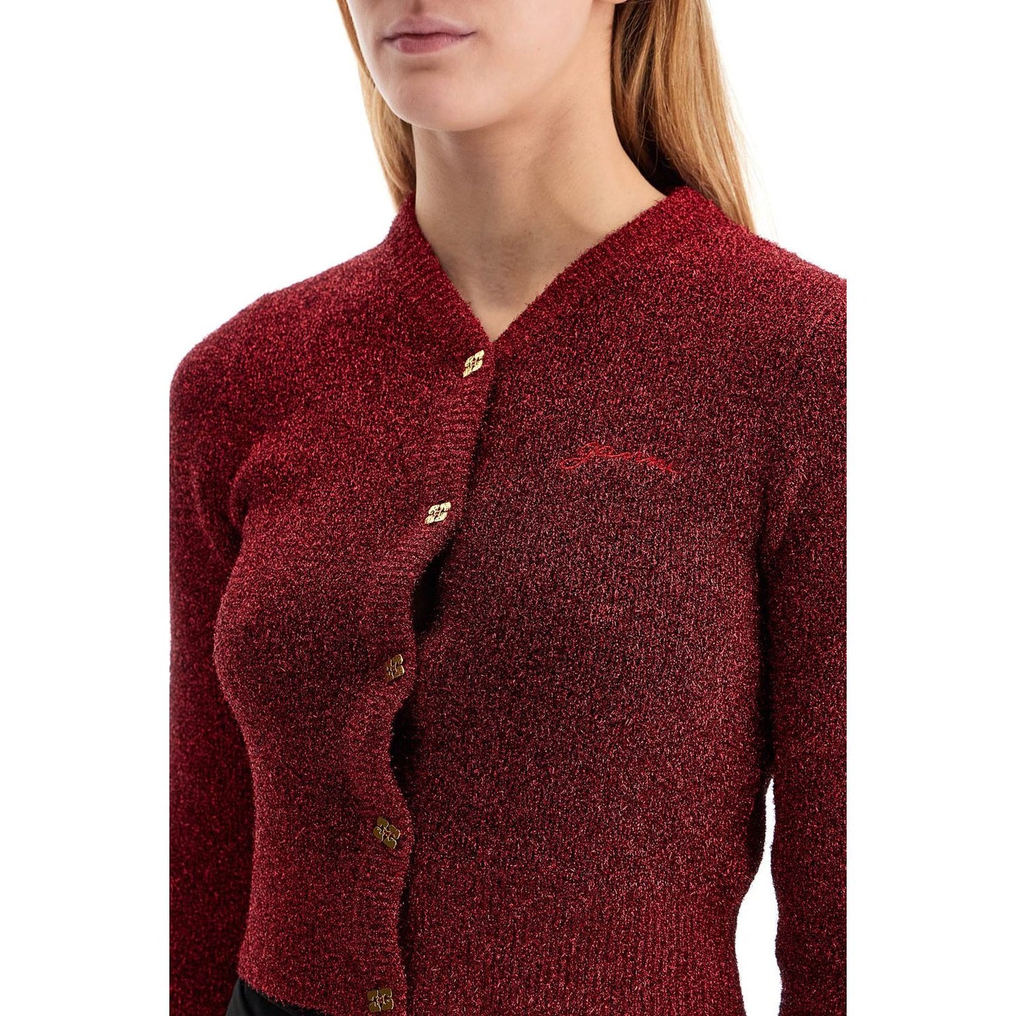 Ganni sparkling wool lurex cardigan Knitwear Ganni