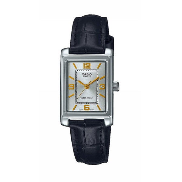 CASIO COLLECTION Mod. TANK. LEATHER - ARGENTEE