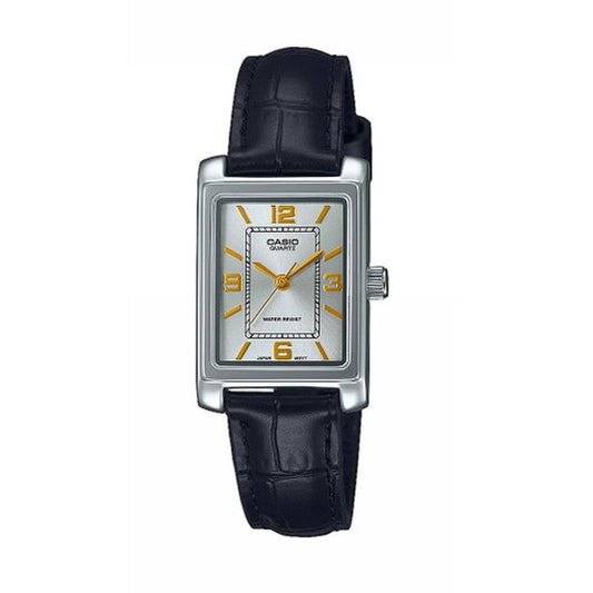 CASIO COLLECTION Mod. TANK. LEATHER - ARGENTEE