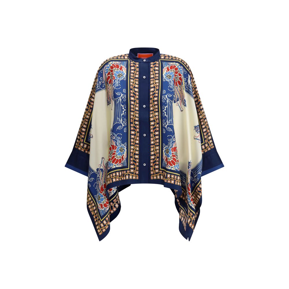 La Double J Multicolor Silk Pattern Shirt 1728,72470364320,Clothing,L,La Double J,M,Multicolor,New with tags,Pattern - Shirts - Clothing,Shirts - Clothing,Women