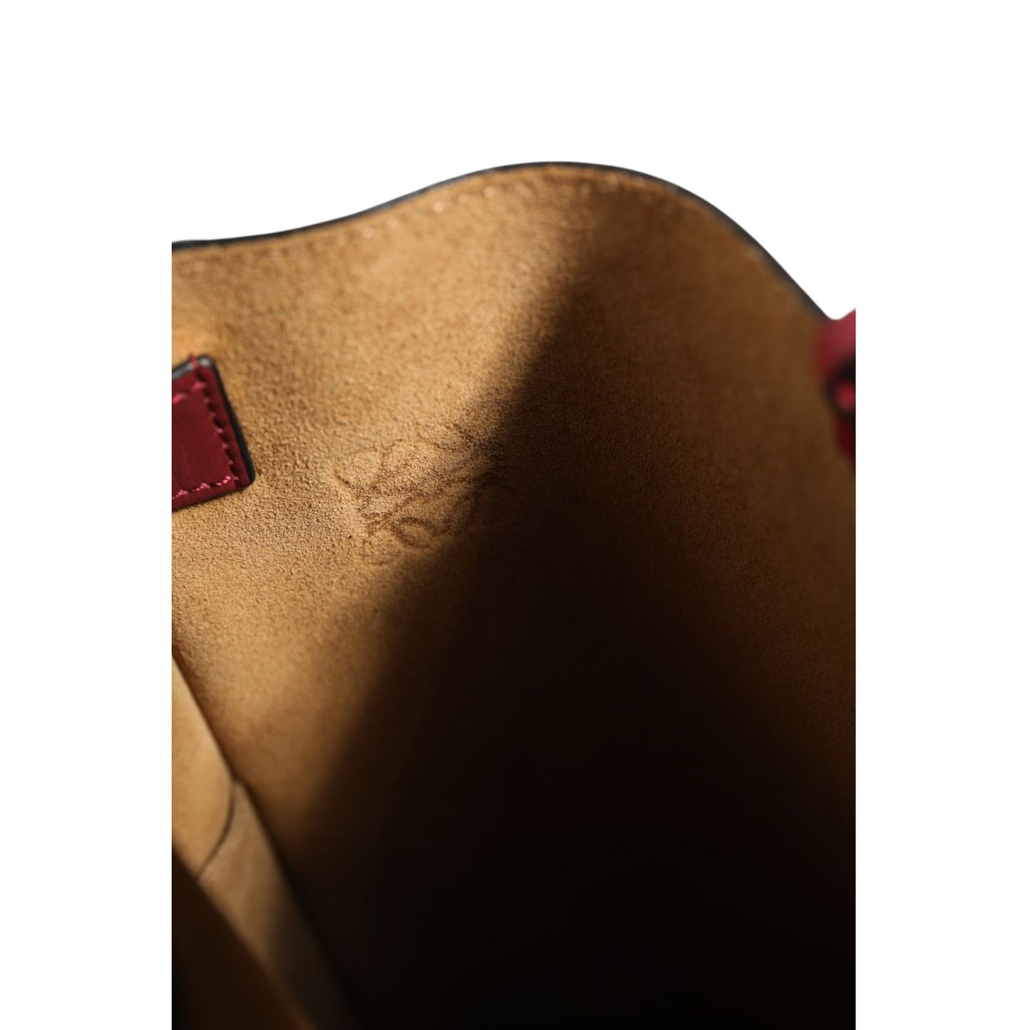 Loewe Gate Raspberry & Wine Leather Bucket Bag