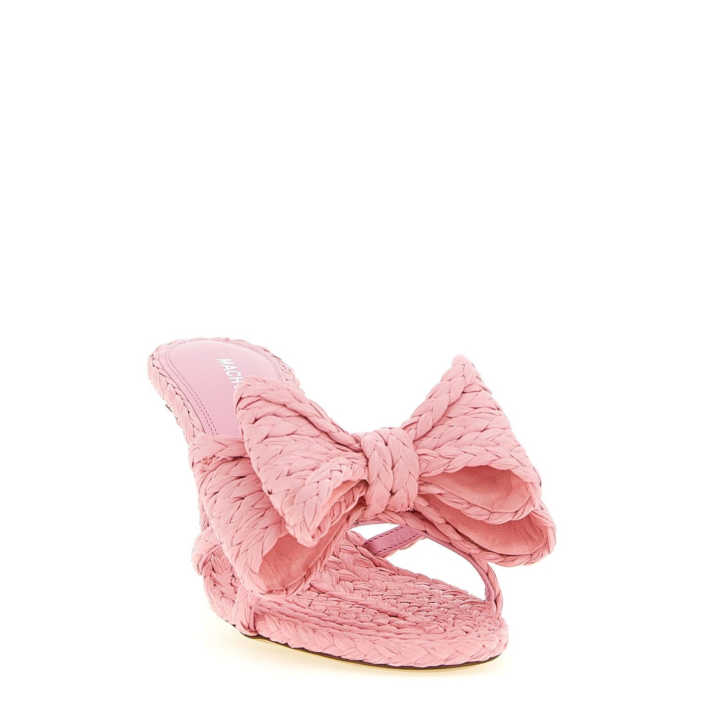 MACH & MACH Multicolor Raffia Stiletto Heel Sandals
