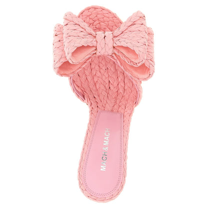 MACH & MACH Multicolor Raffia Stiletto Heel Sandals