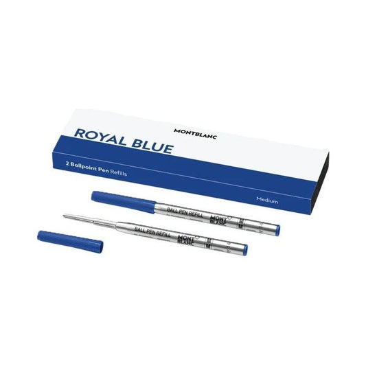 MONTBLANC Mod. ROYAL BLUE - BALLPOINT PEN REFILLS  - MEDIUM - 2PCS FASHION ACCESSORIES MONTBLANC