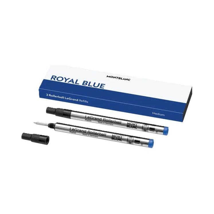 MONTBLANC Mod. ROYAL  BLUE - REFILLS  ROLLER BALL PEN - MEDIUM - 2PCS FASHION ACCESSORIES MONTBLANC