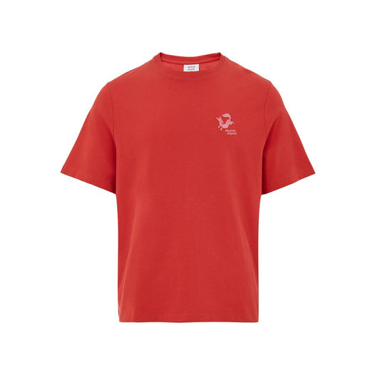 Maison Kitsuné Red Cotton T-Shirt Maison Kitsuné