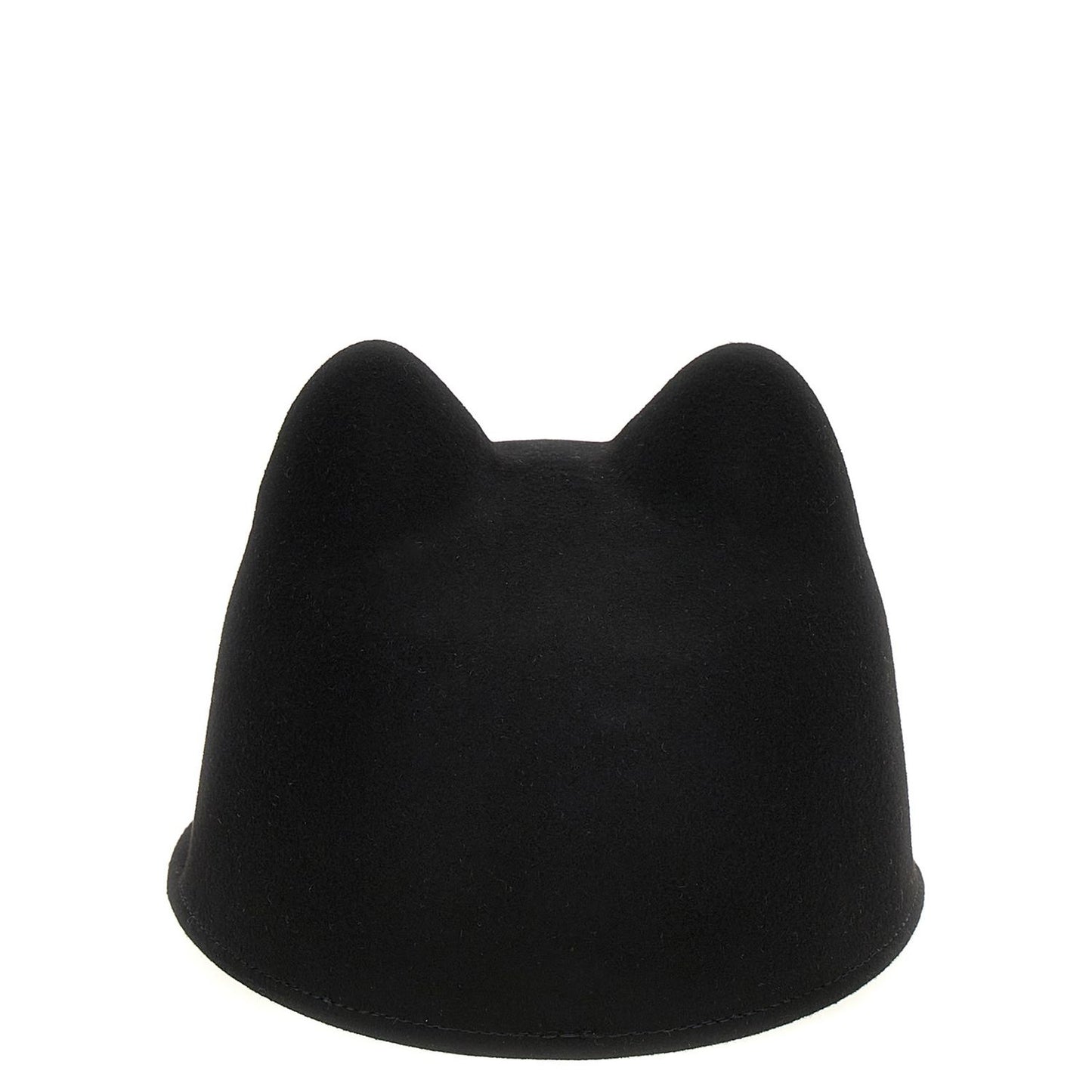 Maison Michel Black Rabbit Fur Cap (Baseball Hat)