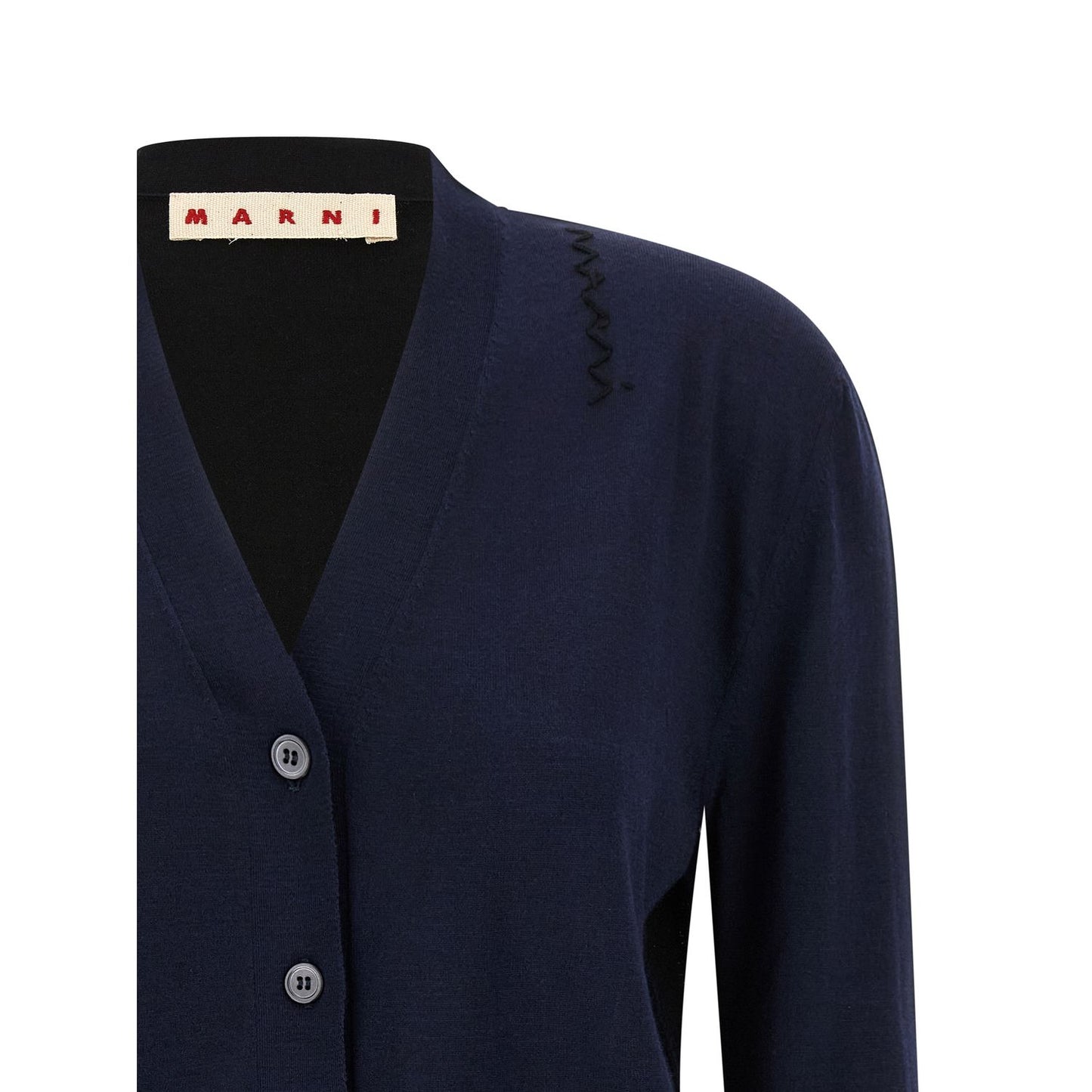 Marni Multicolor Virgin Wool Cardigan