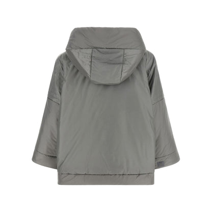 Max Mara Gray Polyester Shell Jacket