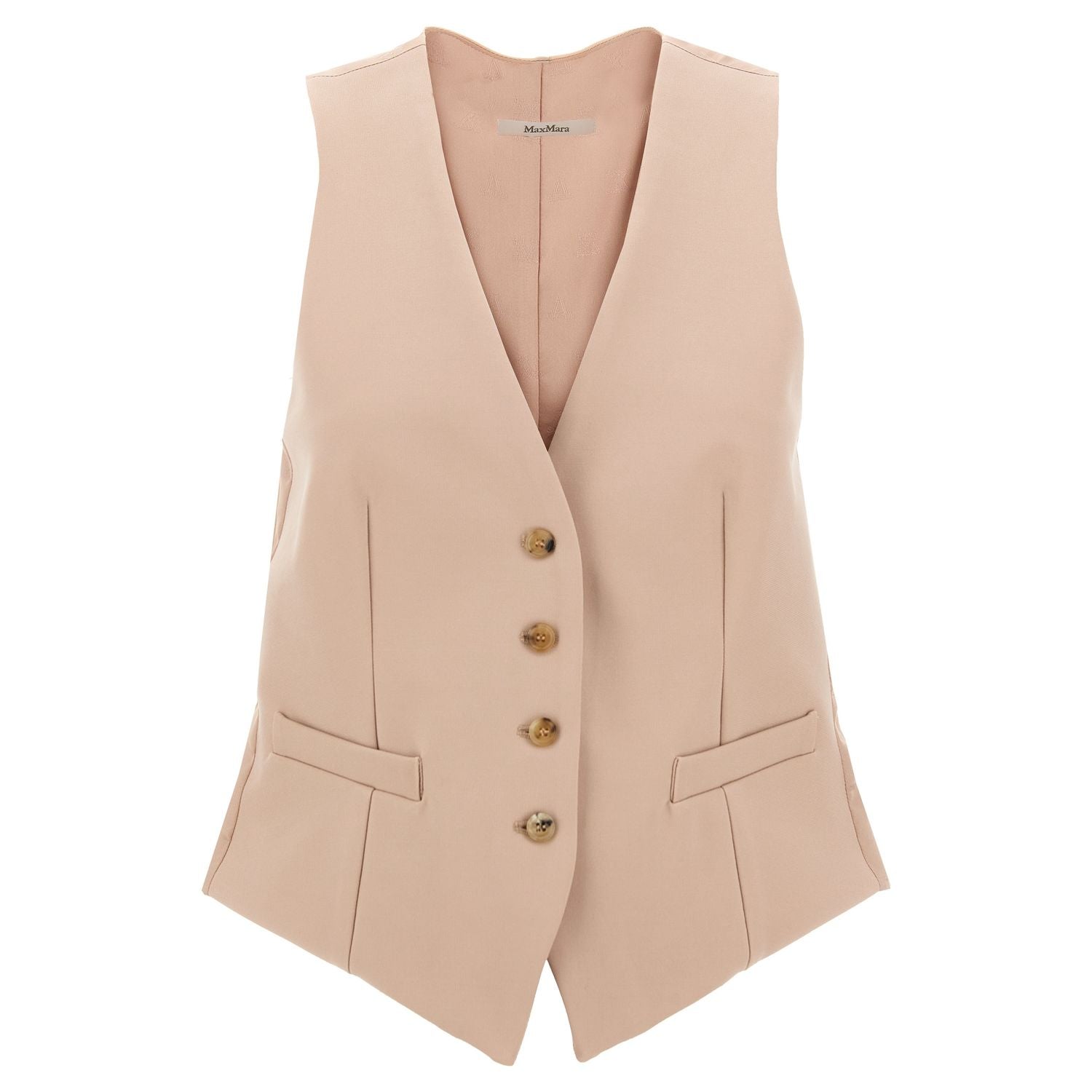 Max Mara Multicolor Acetate Sleeveless Jacket
