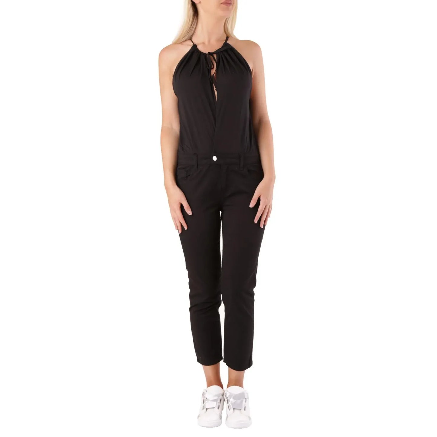Met Black Cotton Jumpsuit