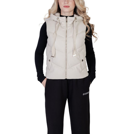 Morgan De Toi Cream Polyethylene Sleveless Jacket 1728,71956299936,Clothing,Cream,IT38|XS,IT40|S,IT42|M,Jackets & Coats - Clothing,Morgan De Toi,New with tags,Sleveless Jacket - Jackets & Coats - Clothing,Women