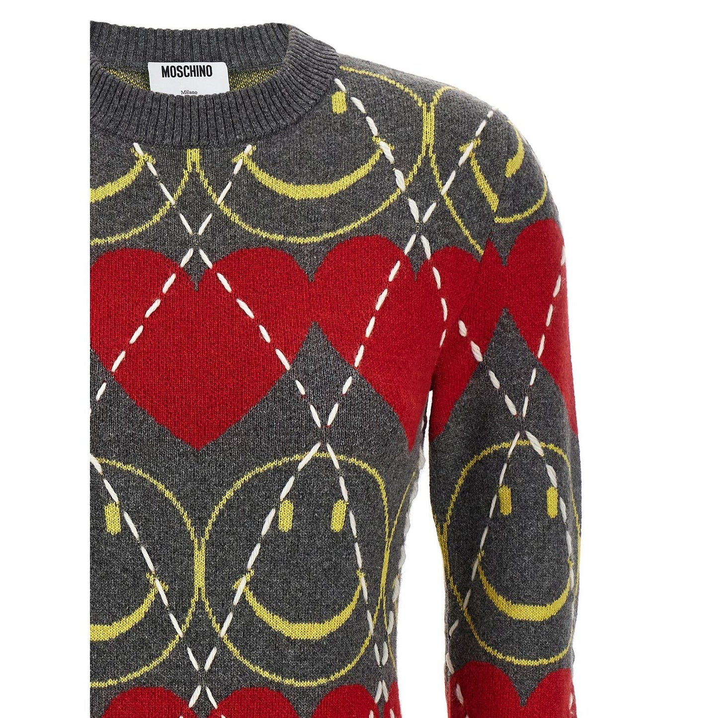 Moschino Multicolor Wool Short Dress