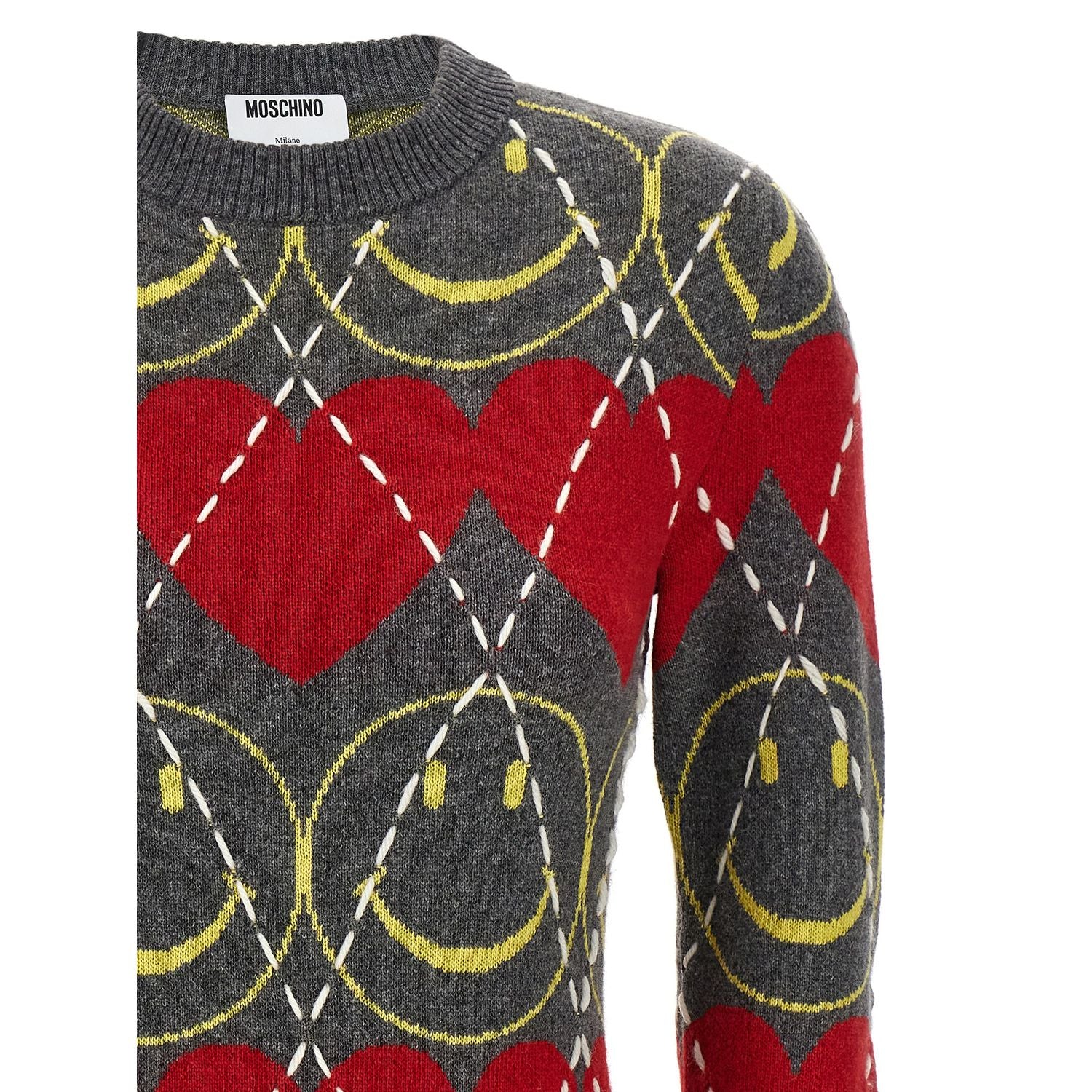 Moschino Multicolor Wool Short Dress