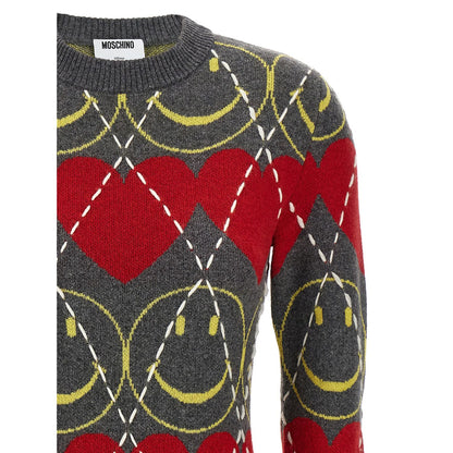 Moschino Multicolor Wool Short Dress
