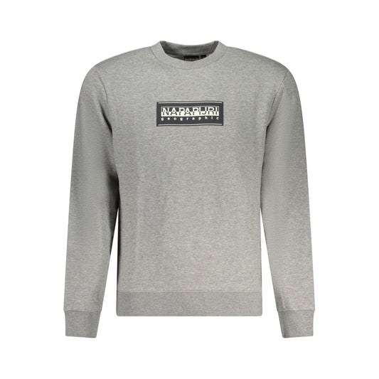 Napapijri Gray Cotton Men Sweatshirt