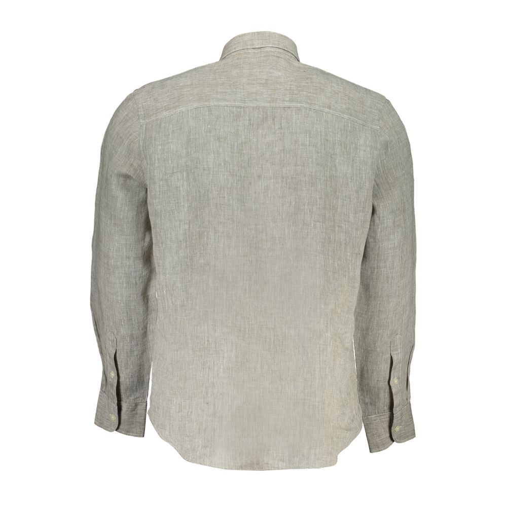 North Sails "Grigio Linen Men's Shirt with Italian Collar"
