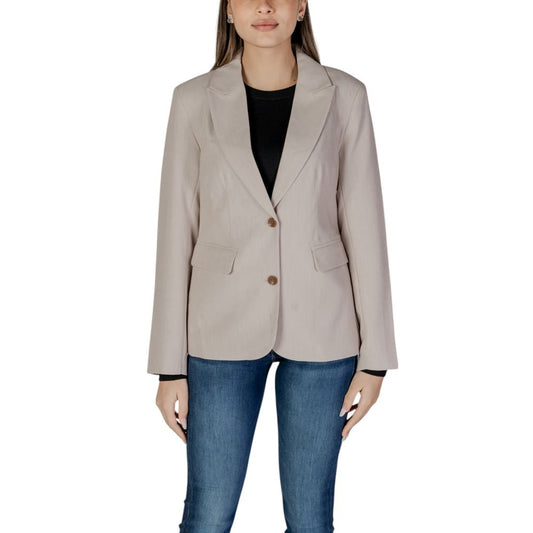 Only Beige Recycled Polyester Blazer Only