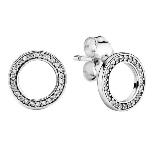 PANDORA JEWELRY Mod. SPARKLING DOUBLE HOOP EARRINGS Jewel,JEWELRY,Lady