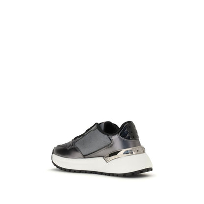 PINKO Gray Fabric Low Top Sneakers