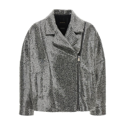 PINKO Silver Polyester Bomber