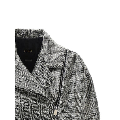PINKO Silver Polyester Bomber