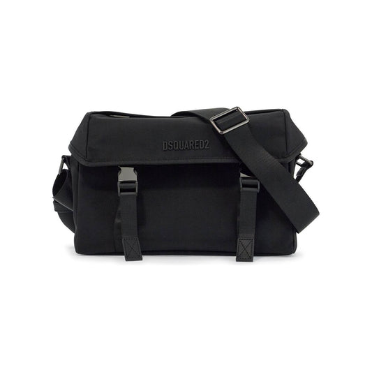 Dsquared2 black shoulder bag in polyamide with spacious compartment Handbag Dsquared2 Black