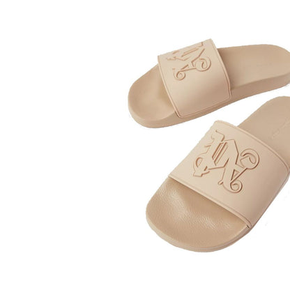 Palm Angels Beige Rubber Slides 1728,75611013280,Beige,EU36/US6,Flats - Shoes,New with tags,Palm Angels,Shoes,Slides - Flats - Shoes,Women