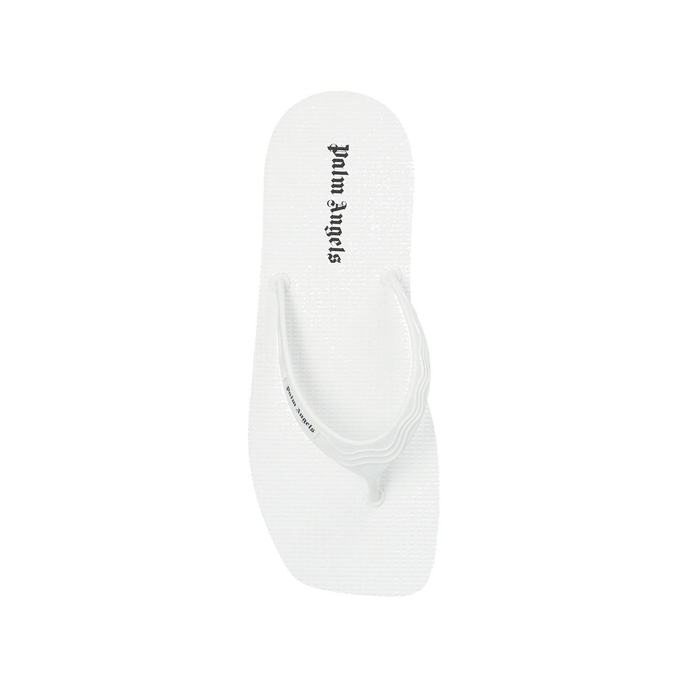 Palm Angels White Rubber Slides 1728,75611013280,EU36/US6,EU37/US7,EU38/US8,EU40/US10,Flats - Shoes,New with tags,Palm Angels,Shoes,Slides - Flats - Shoes,White,Women
