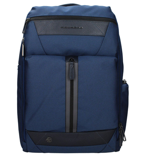 Piquadro Blue Fabric Backpack 1728,75667636384,Backpacks - Bags,Bags,Blue,Men,New with tags,Piquadro
