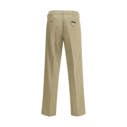 Prada Beige Cotton Chino Pants Prada