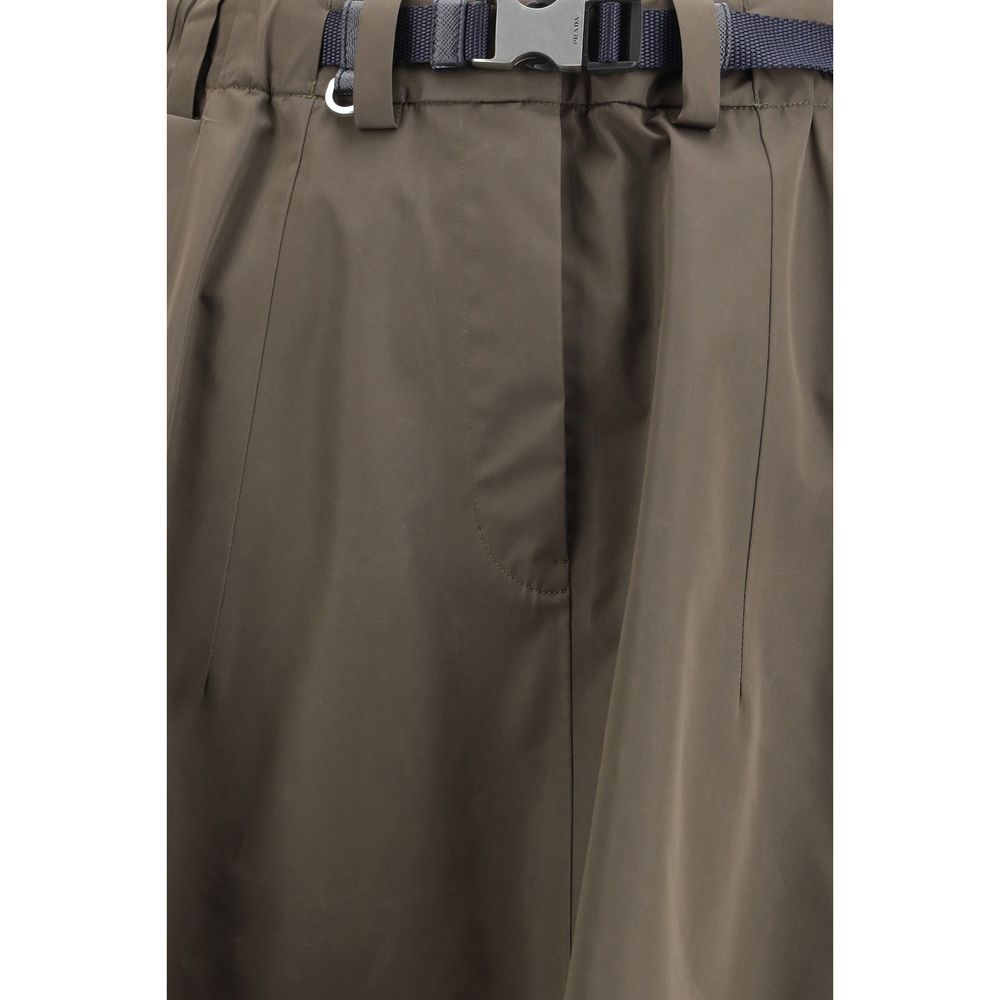 Prada Bicolor Recycled Polyester Midi Skirt 1728,72470364320,Bicolor,Clothing,IT44 | L,Midi - Skirts - Clothing,New with tags,Prada,Skirts - Clothing,Women