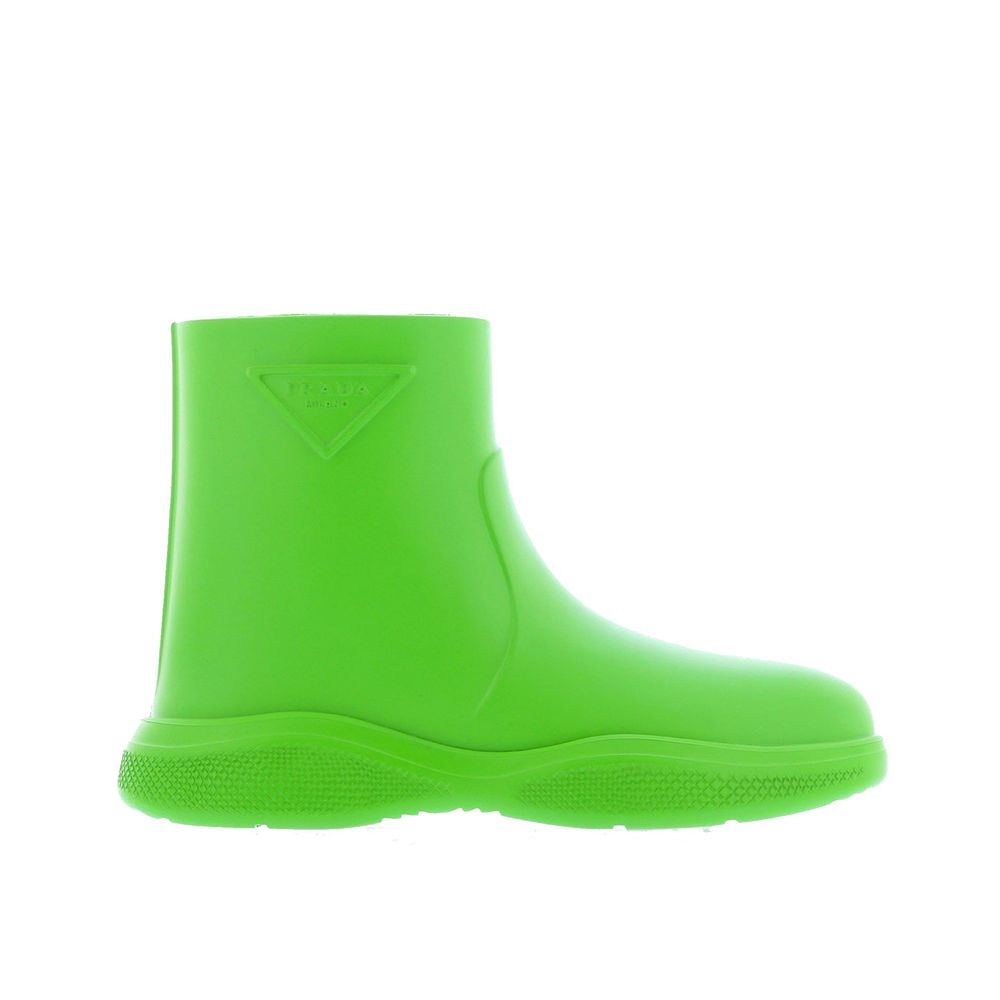 Prada Bicolor Rubber Rain Boots 1728,75611013280,Bicolor,Boots - Shoes,EU36/US6,EU38/US8,New with tags,Prada,Rain Boots - Boots - Shoes,Shoes,Women