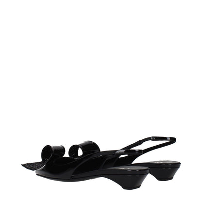 Prada Black Leather Flat Sandals 1728,75667636384,Black,EU36/US6,EU38/US8,EU39/US9,Flat - Sandals - Shoes,New with tags,Prada,Sandals - Shoes,Shoes,Women