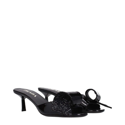 Prada Black Leather Sandals 1728,75667636384,Black,EU36.5/US6.5,EU37/US7,EU38.5/US8.5,EU38/US8,New with tags,Prada,Sandals - Shoes,Shoes,Women