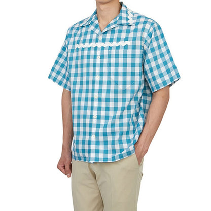 Prada Blue Cotton Pattern Shirt 1728,75611013280,Blue,Clothing,M,Men,New with tags,Pattern - Shirts - Clothing,Prada,Shirts - Clothing