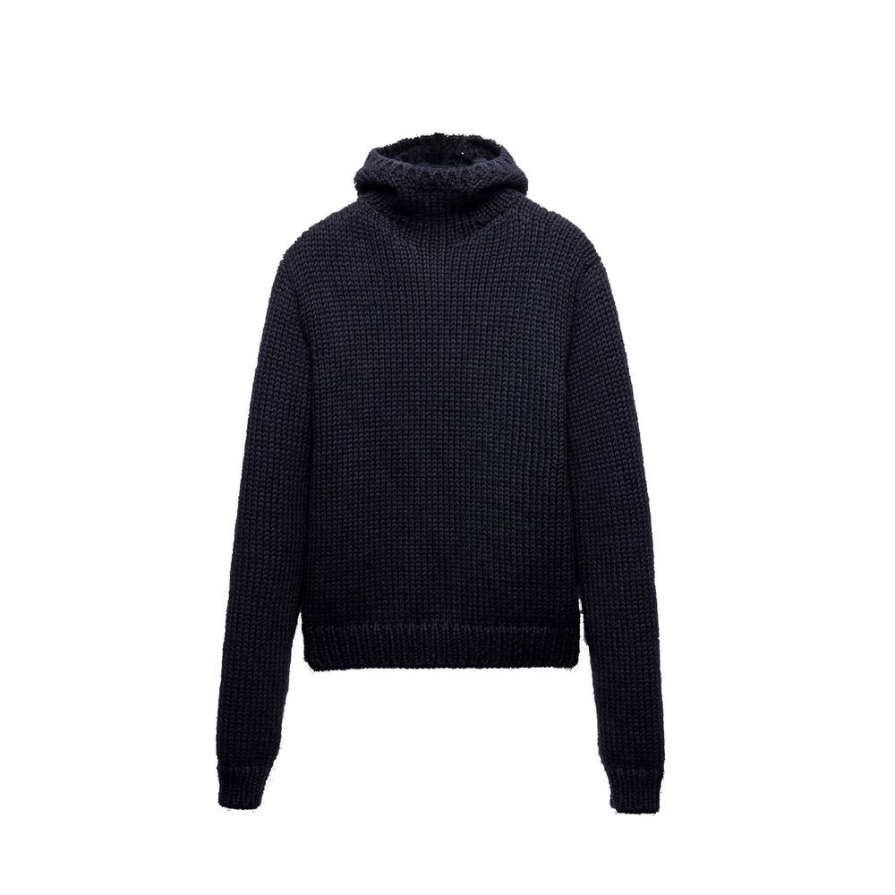 Prada Blue Wool Sweatshirt 1728,48 | M,75611013280,Blue,Clothing,IT50 | L,Men,New with tags,Prada,Sweaters - Clothing,Sweatshirts - Sweaters - Clothing